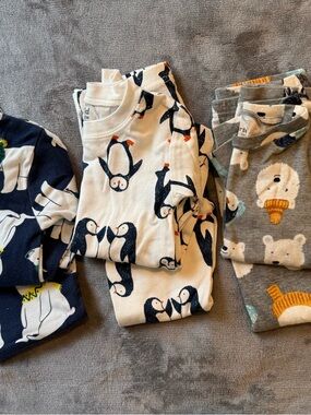 Carter's Set of Three Winter Print Pajama Sets